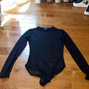 Black See-Through Body Suit